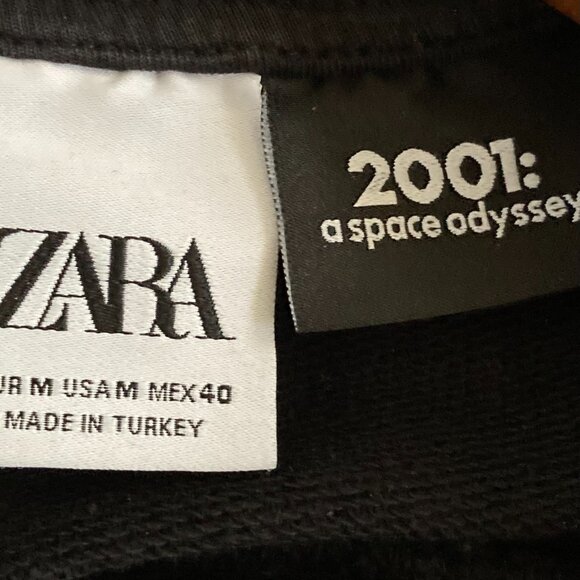 Zara 2001 Space Odyssey Human Error black hoodie men's medium nice - Picture 5 of 5
